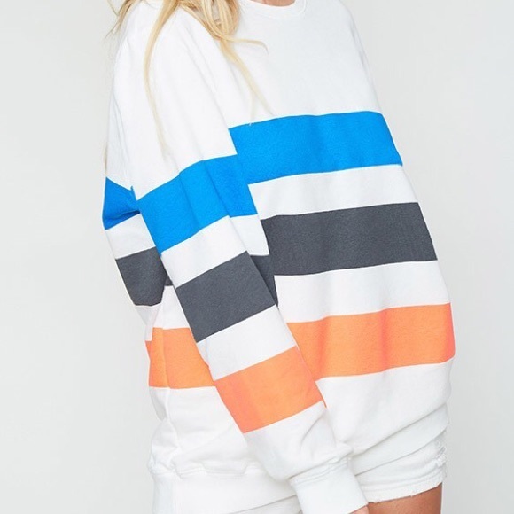 🍊Last 1! Oversized Color Block Sweatshirt - Picture 5 of 8